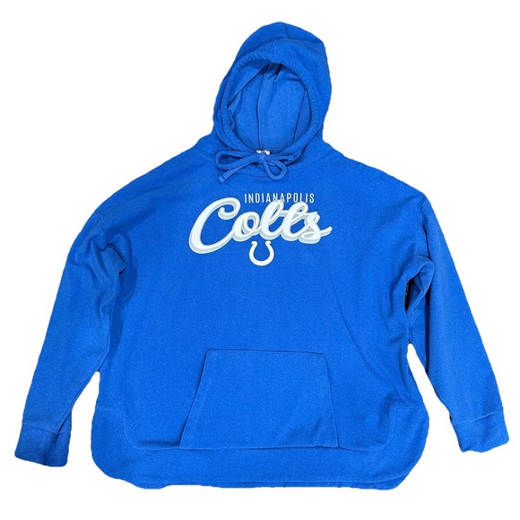 Women's Fanatics Indianapolis Colts Set To Fly Pullover Hoodie Royal Blue M - Picture 1 of 5